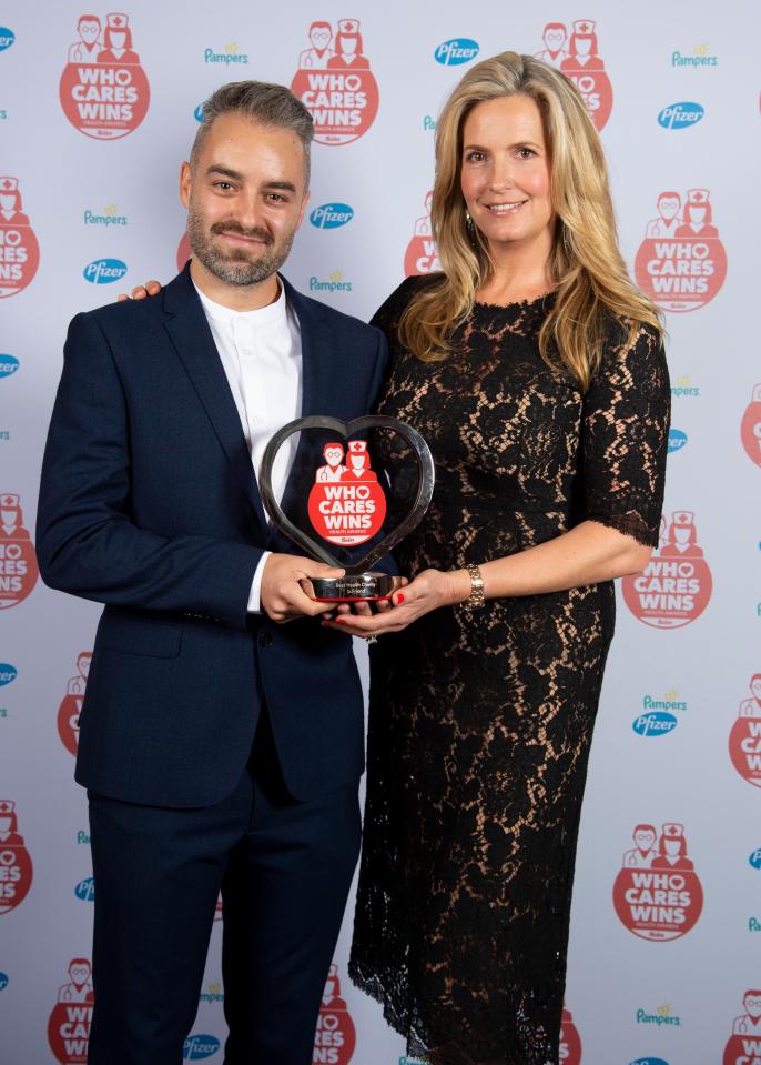  Penny Lancaster with b:Friend charity founder Mike Niles