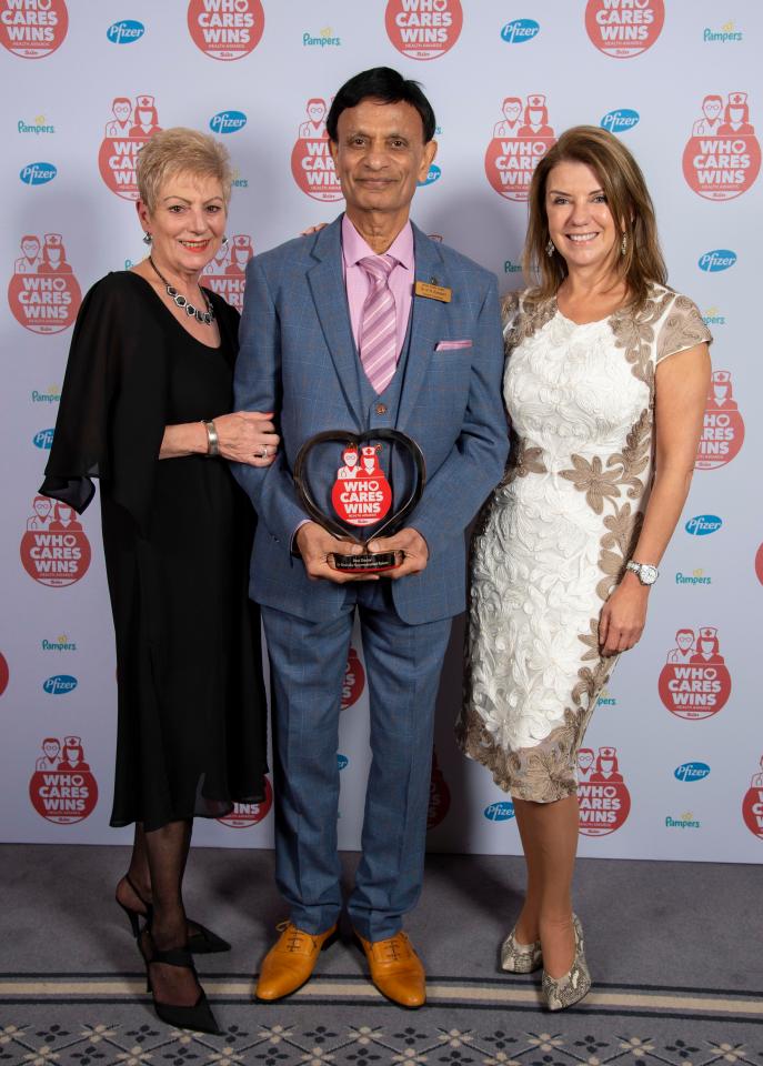  Dr Noorwalla Kassam, pictured with presenter Dr Dawn Harper, won Best Doctor at our health awards