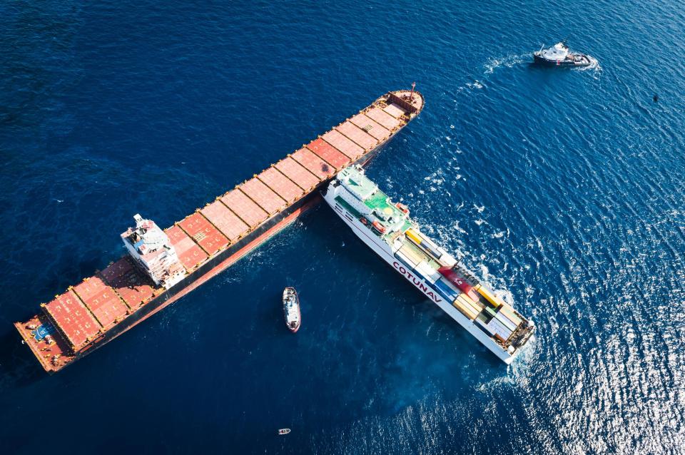 The Ulysse slammed into a 66,000-ton container ship causing a 600-ton oil spill