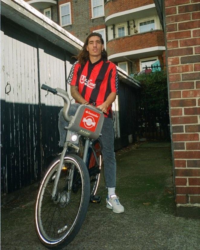  Hector Bellerin posted this photo on to Instagram - seemingly a fan of the 'Boris Bike' but not the man who brought them to London