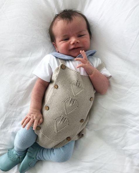  Smile for the camera! Baby Theodore pictured on Vogue's Instagram