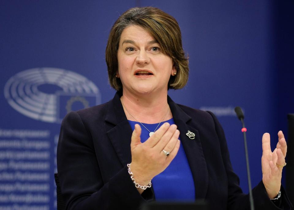  Arlene Foster threw criticism at the PM from Brussels regarding her plans for Northern Ireland