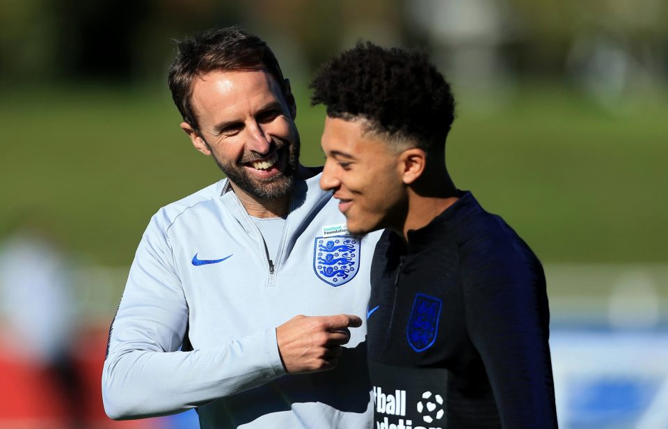  Gareth Southgate handed Sancho, 18, his first England cap earlier this month