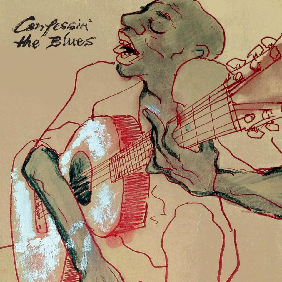  Confessin' The Blues comes in a 5 x 10" vinyl bookpack with the cover created by Ronnie Wood