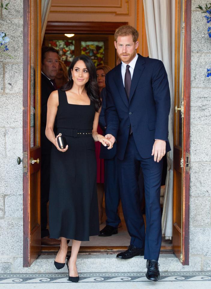  The couple attending a Summer Party at the British Ambassador's residence at Glencairn House, Dublin