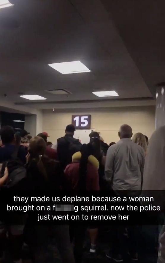  Passengers were forced to deplane as police intervened to remove the woman