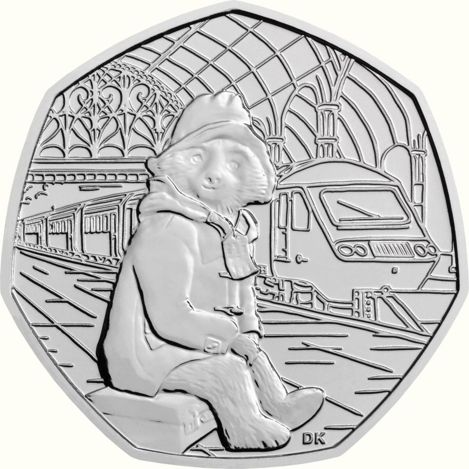  The designs, include Paddington Bear sitting on his suitcase at Paddington station