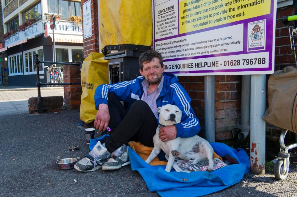  Kevin and his dog Diamond haven't been ordered to move ahead of the royal wedding on Friday