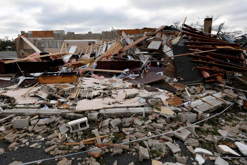  Buildings damaged by Hurricane Michael are seen in Panama City, Florida