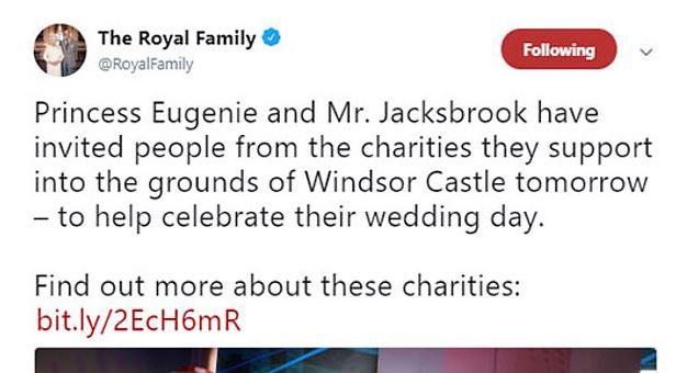  The official Royal twitter account spelt Jack's name wrong