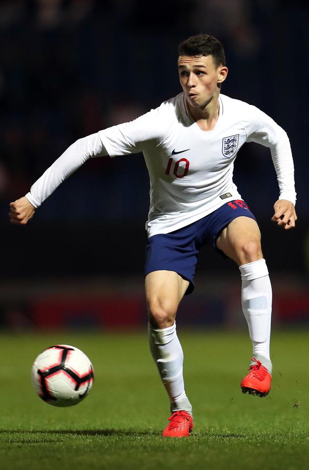  Foden played for the England U21's last week