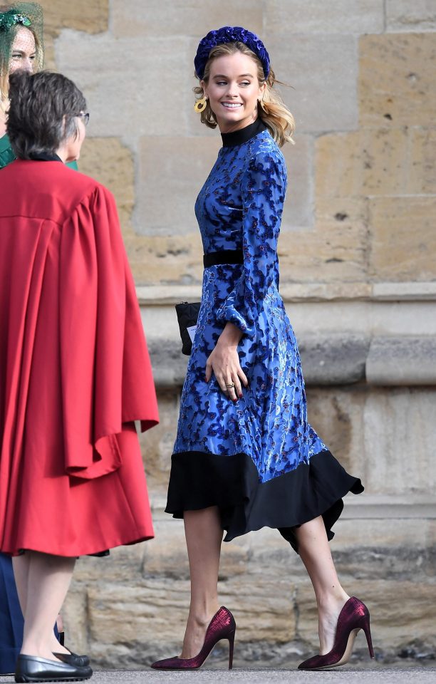  Prince Harry's former flame Cressida Bonas chose to wear a bright royal blue gown