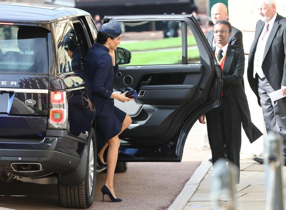 Meghan wore Manolo Blahniks today