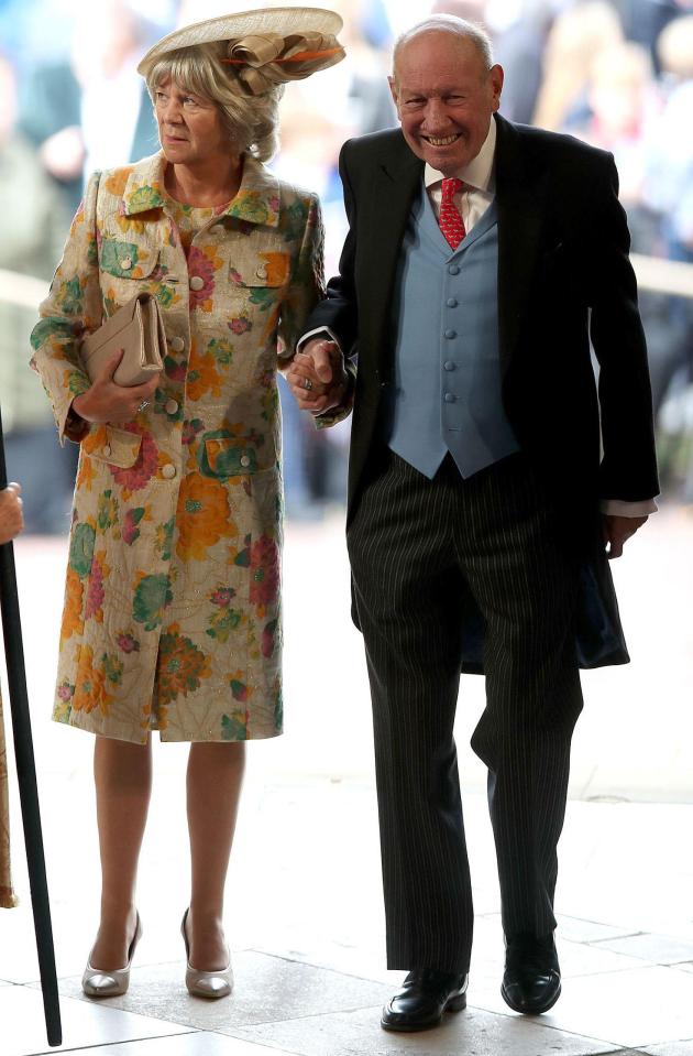 Jack Brooksbank's parents Nicola and George at their son's wedding to Princess Eugenie