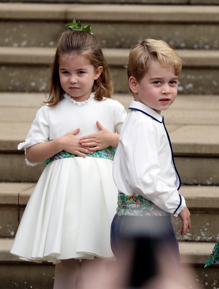  Princess Charlotte and Prince George were flower girl and page boy at Princess Eugenie's wedding to Jack Brooksbank