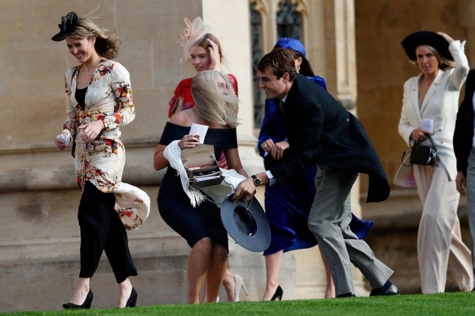  The royal wedding failed to blow the (sparse) crowds away - even on a windy October day