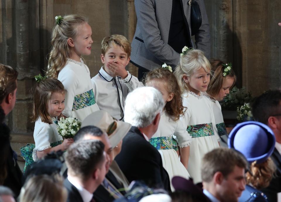 Cheeky Prince George is a pageboy today