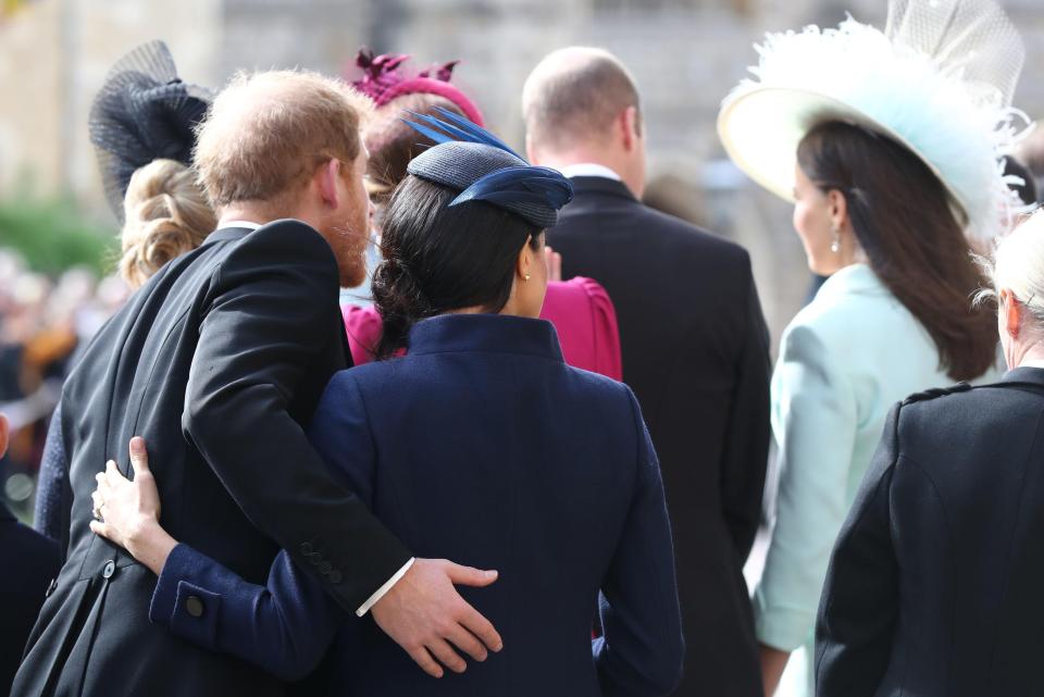  Harry and Meghan held eachother as they waited to enter the chapel