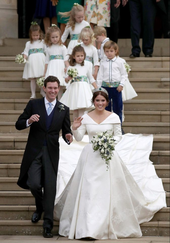  Princess Eugenie had six flower girls and two page boys for their wedding on Friday at St George's Chapel in Windsor Castle