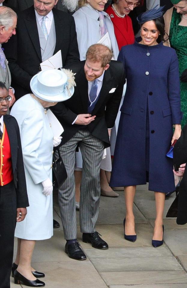  Royal fans wondered whether this was the moment that Prince Harry told his grandmother his happy news