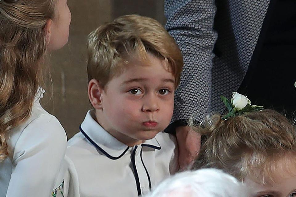  The young prince appeared to puff out his cheeks