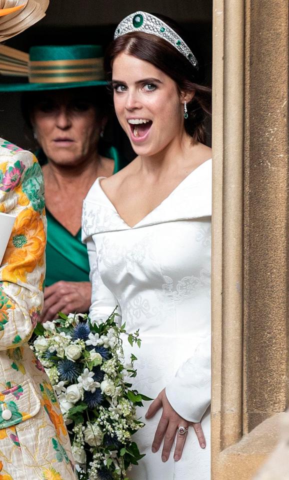  The bride looked amazed when she saw what vehicle was waiting for her outside