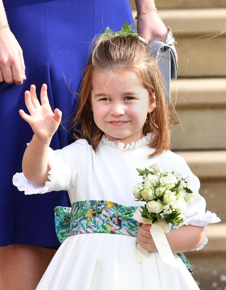  Princess Charlotte waves at royal fans as the children stole the show