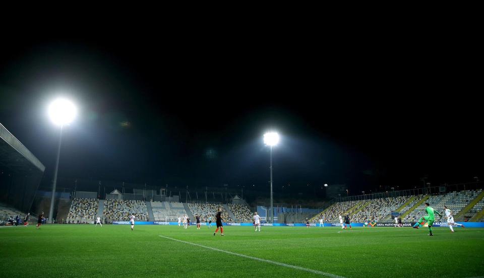  The match was played behind closed doors at the Stadion Rujevica