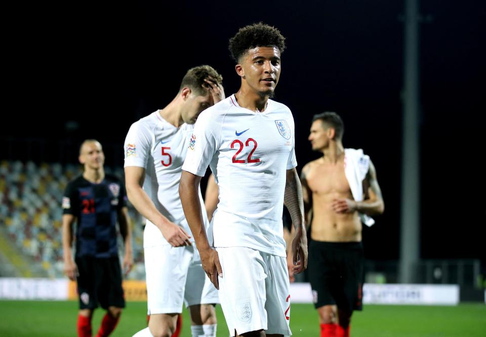  Sancho made his Three Lions debut on Friday night