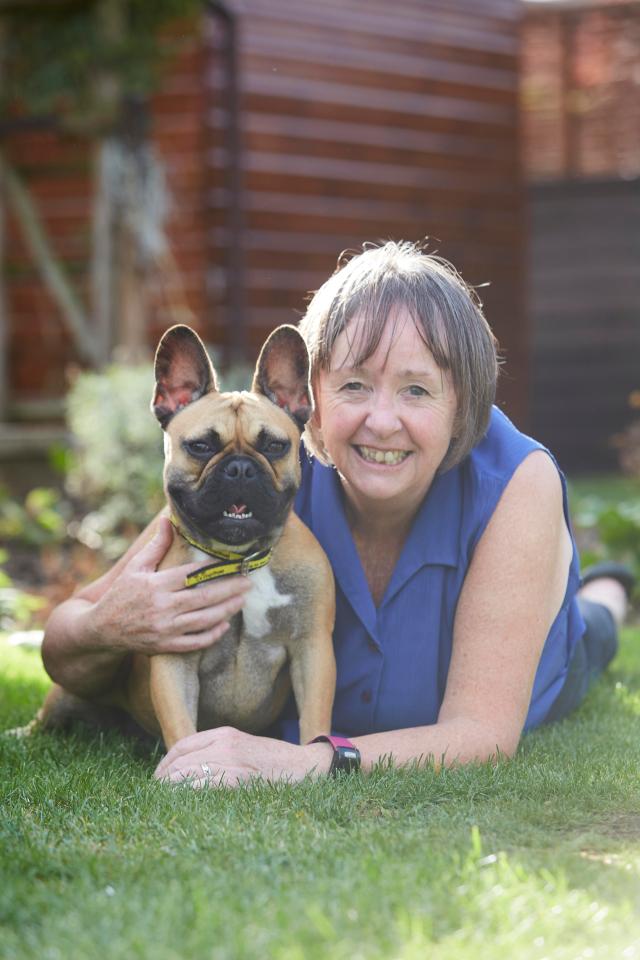  Julie Thompson with Lucy the pup she adopted