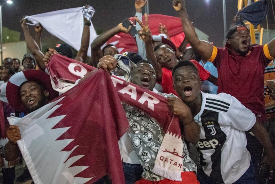 Three was a cosmopolitan mix in the stands but not quite a capacity crowd as Qatar took on Ecuador 