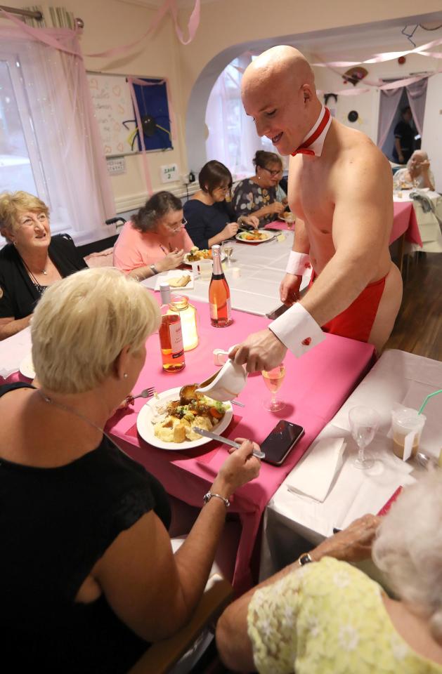  The butlers served dinner to the 11 residents plus their guests