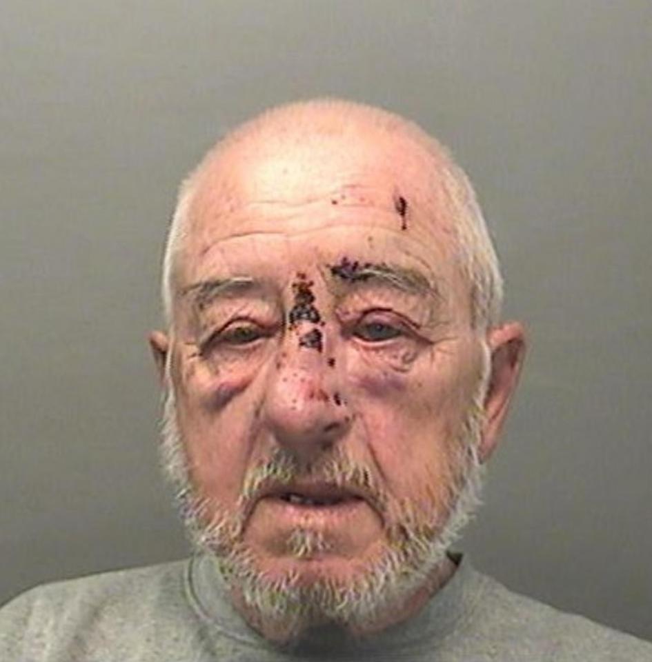  John Harvey, 73, once had dried blood on his face when he ­approached two strangers outside his home and persuaded them to ring 999