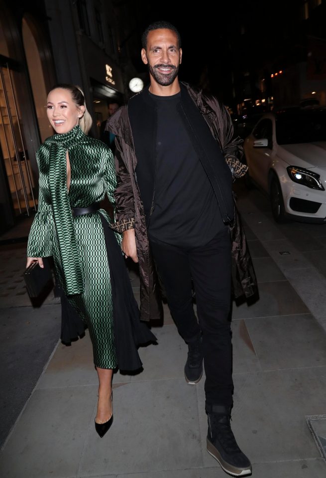 Kate Wright and Rio Ferdinand proved they were still going strong yesterday as they partied together at a Fendi launch