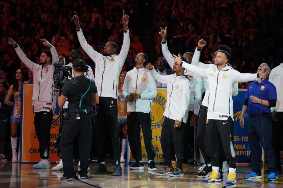 The Warriors enjoyed their ring and barrier ceremony last night