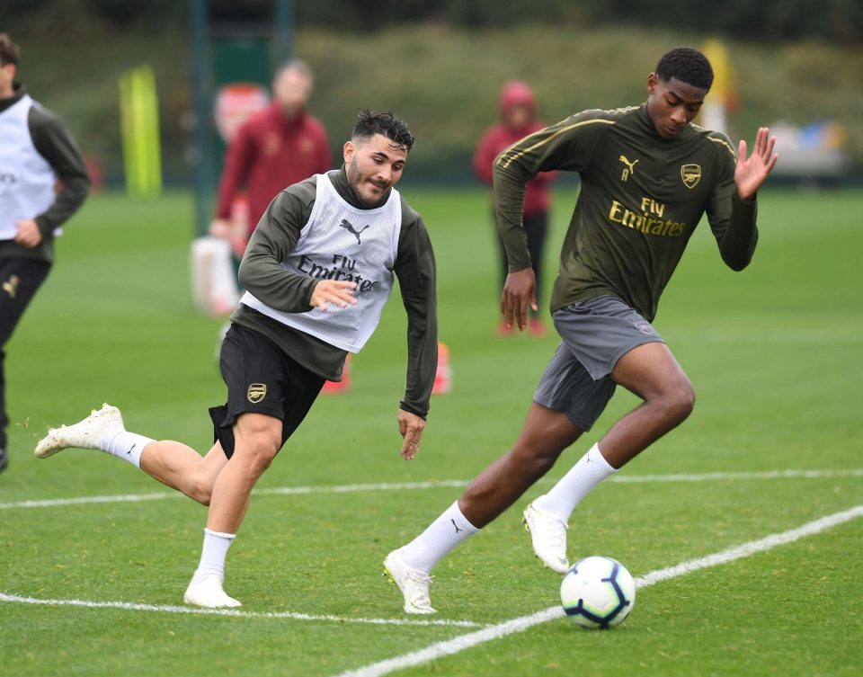 Arsenal are in training for upcoming games with Blackpool and Liverpool