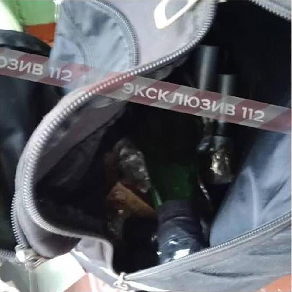 An explosive devise inside a bag was defused