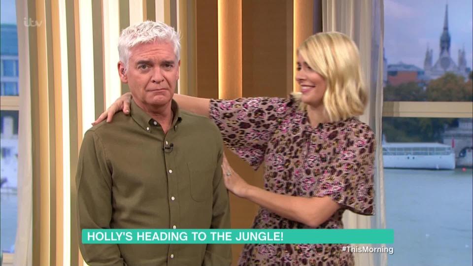  Holly comforted Phil as they prepared to present their last show together