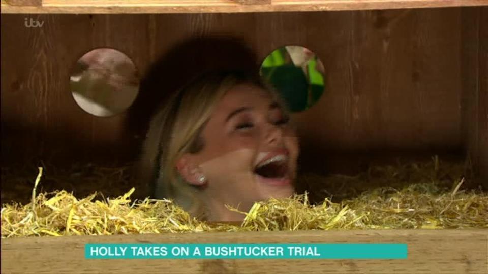  In hilarious scenes she felt Toff's face in a box