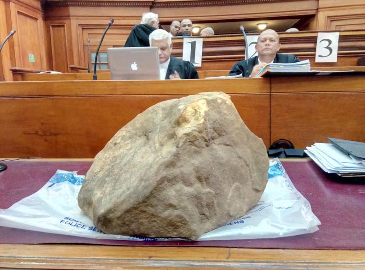 The massive rock weighed nearly six stone 