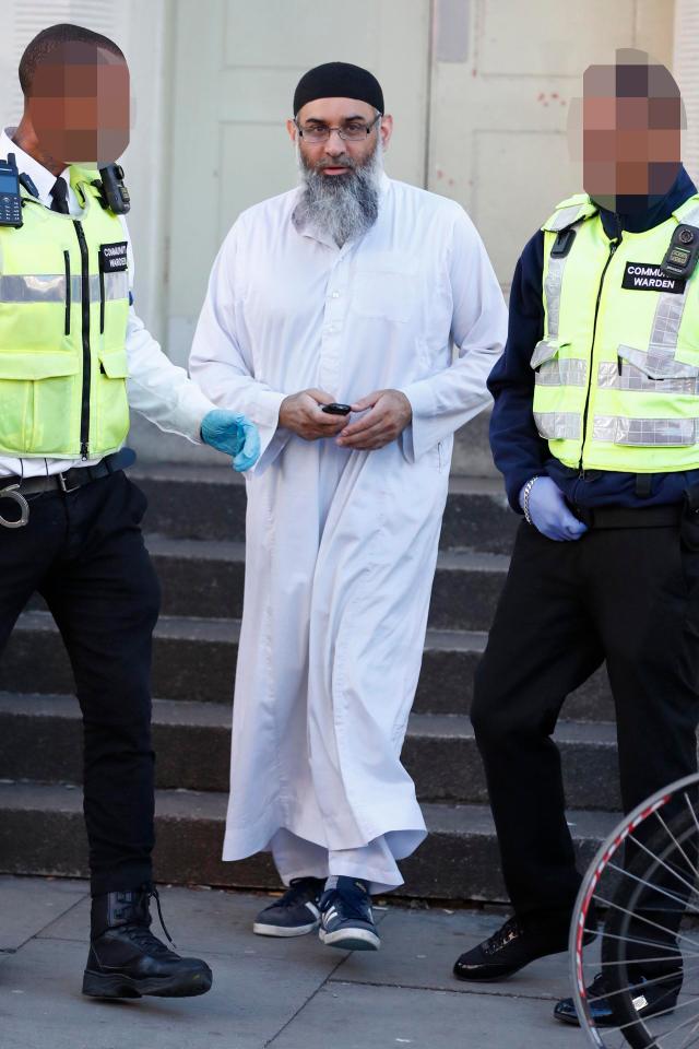  Radical hate-preacher Anjem Choudary leaves his North London Probation Hostel