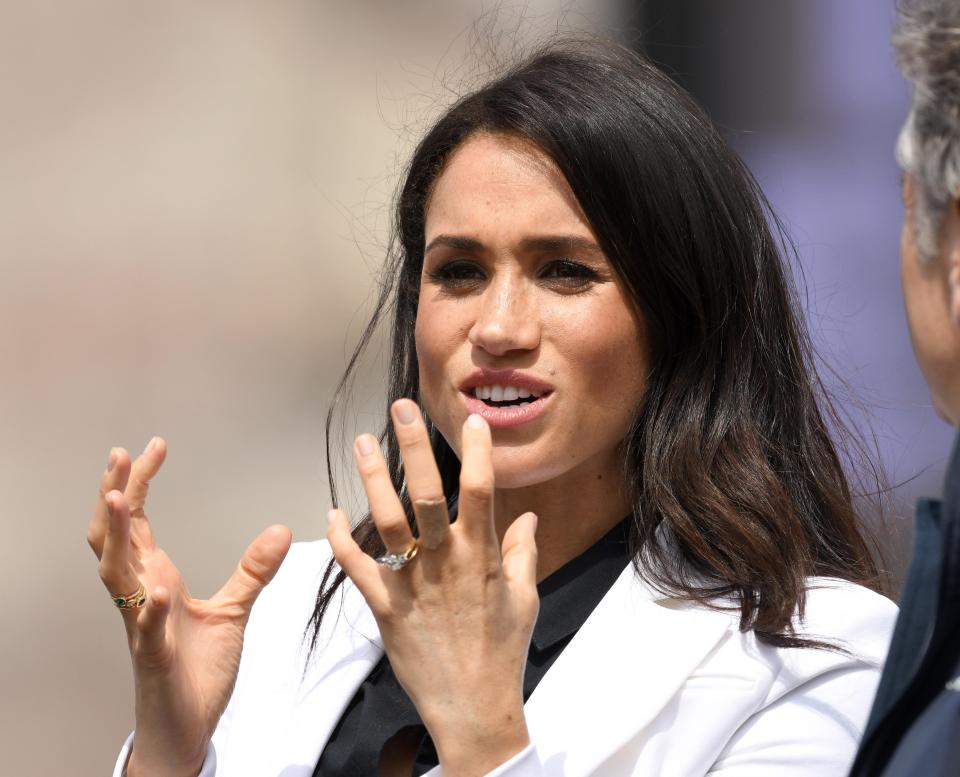  Meghan Markle wore some stackable rings by Canadian brand Ecksand at an Invictus event in Sydney, and fans claim it proves her baby will be born in April