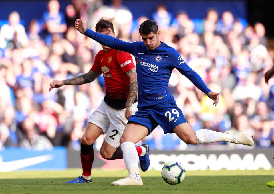  Blues striker Alvaro Morata was a passenger for most of the match in West London