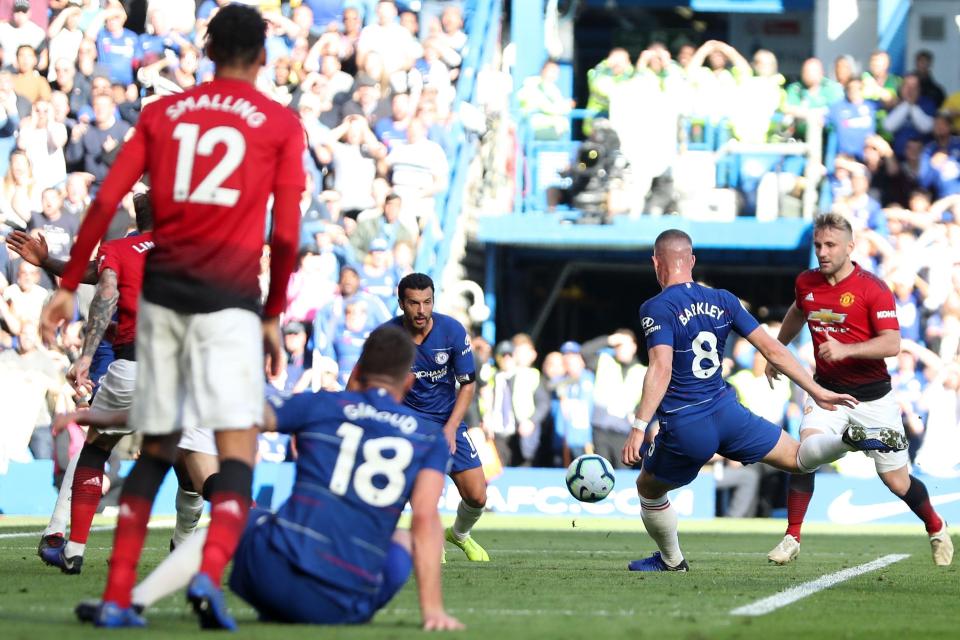  Ross Barkley stabbed the ball home at the death to earn Chelsea a vital point