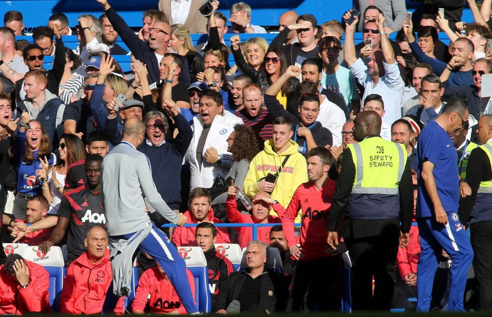  Chelsea coach Marco Ianni goaded Jose Mourinho after Barkley equalised in the 96th minute