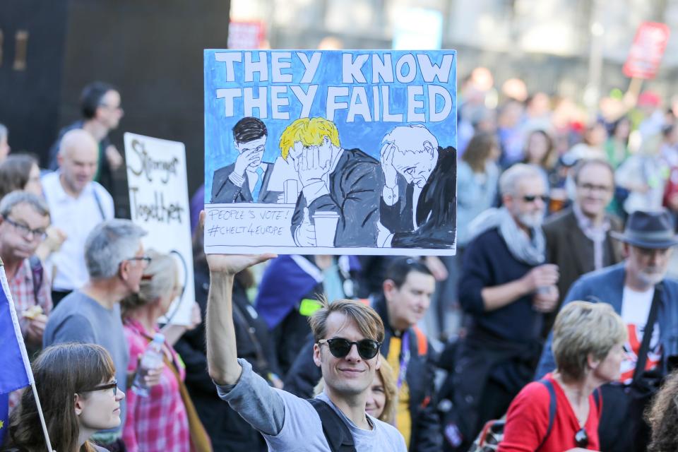  Over the weekend up to 700,000 activists marched through London calling for a second referendum