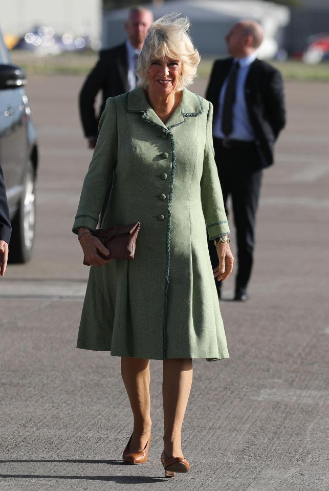  Duchess of Cornwall, known as the Duchess of Rothesay while in Scotland, arrives at Aberdeen International Airport where she opened a new extension last year