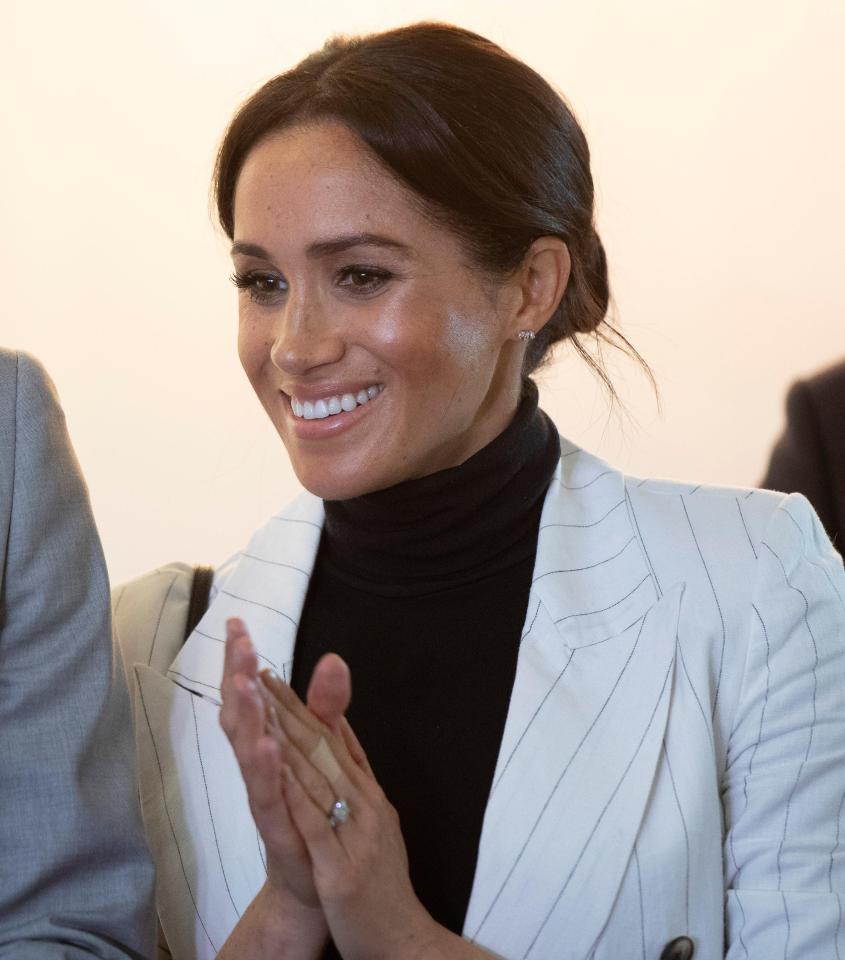  Meghan looked glowing and refreshed as she re-emerged later in the day