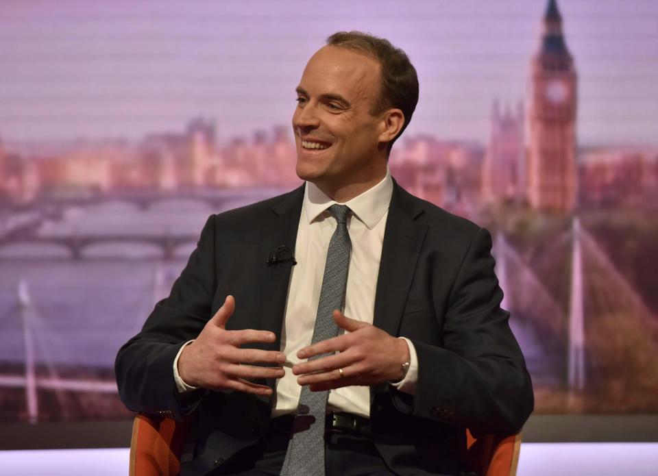  Mr Raab urged Paris to help break the deadlock rather than making threats,