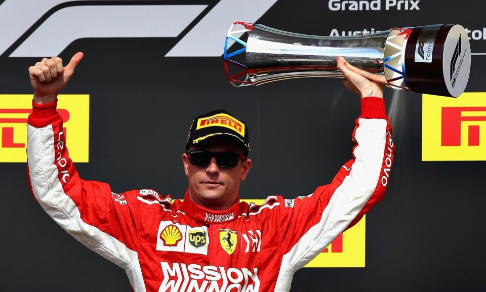  Kimi Raikkonen ended the longest run of races without a win in some style out in the US